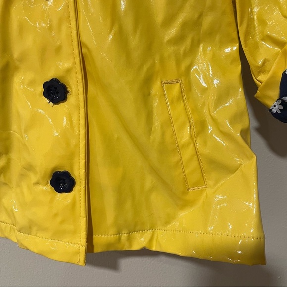 Vibrant Yellow Raincoat with Hood - Picture 6 of 9